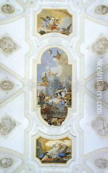 Ceiling frescoes Oil Painting - Giovanni Battista Tiepolo