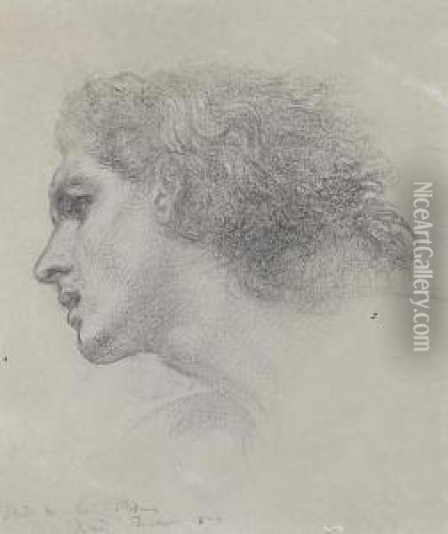 Study For A Head Of Perseus Oil Painting - Sir Edward John Poynter