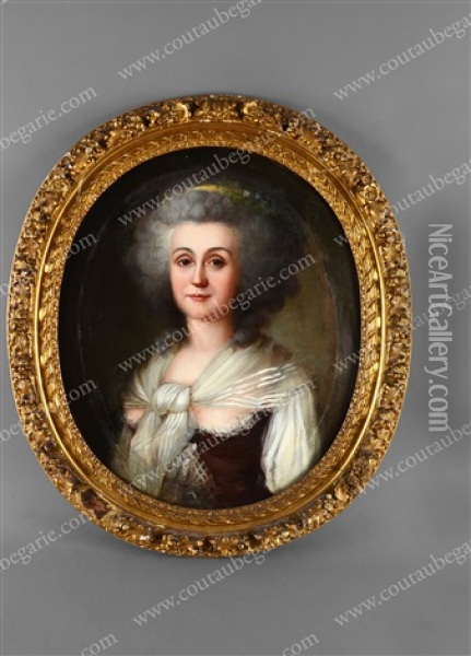 Portrait Presume De La Comtesse De Provence (1753-1810) Oil Painting - Adolf Ulrik Wertmuller