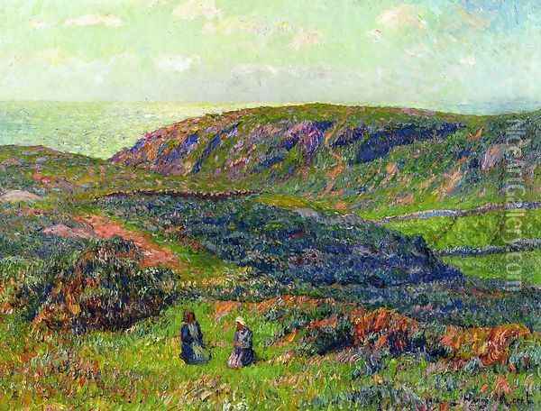 Conversation in the Moor Oil Painting - Henri Moret