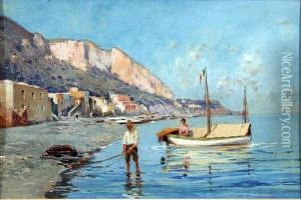 Capri Oil Painting - Giuseppe Laezza