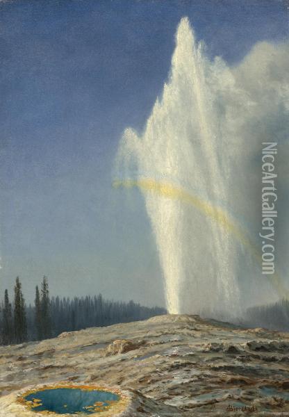 Old Faithful Oil Painting - Albert Bierstadt