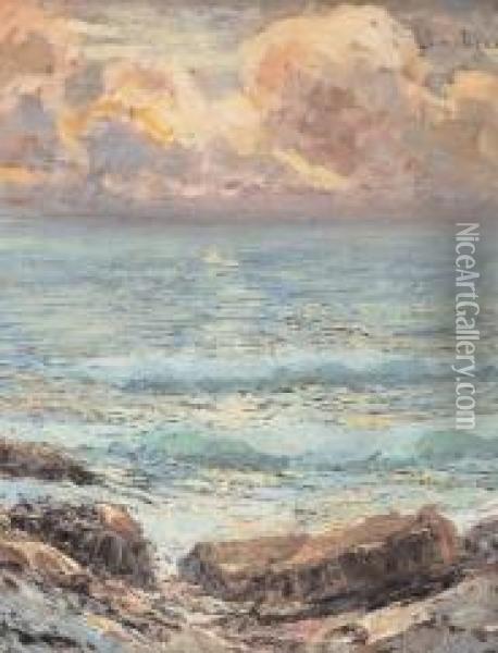 Tramonto Sul Mare Oil Painting - Giuseppe Sacheri