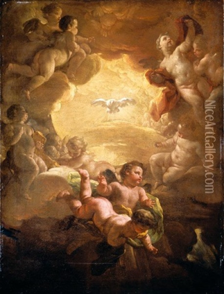 The Holy Spirit Oil Painting - Corrado Giaquinto