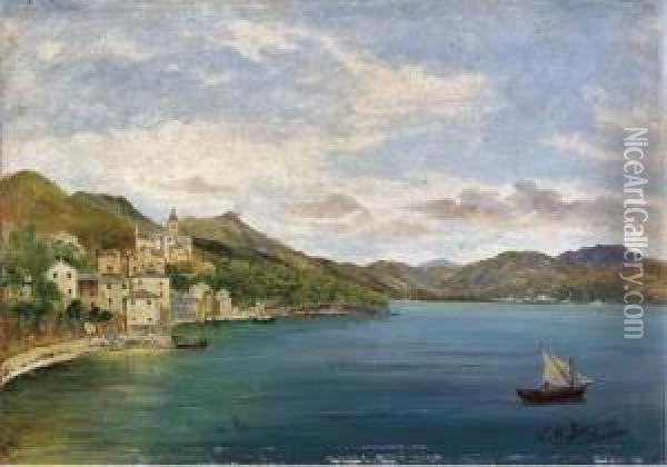 Veduta Di Lerici Oil Painting - William Henry Bartlett