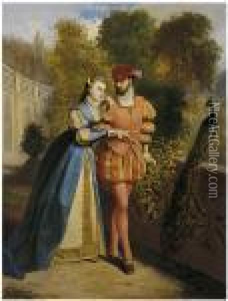 Scena Romantica Oil Painting - Florent Willems