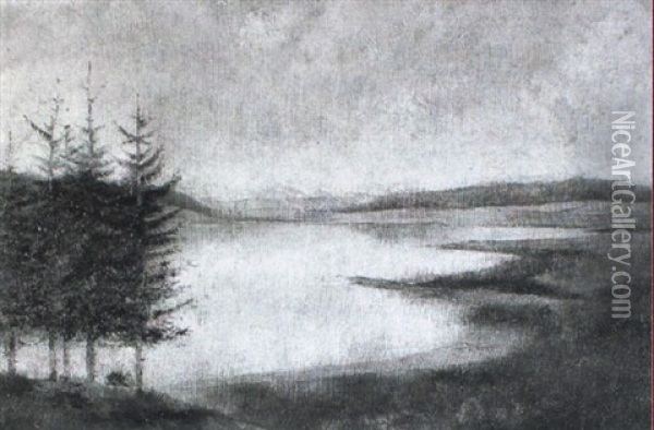 Seenlandschaft Oil Painting - Emil Orlik