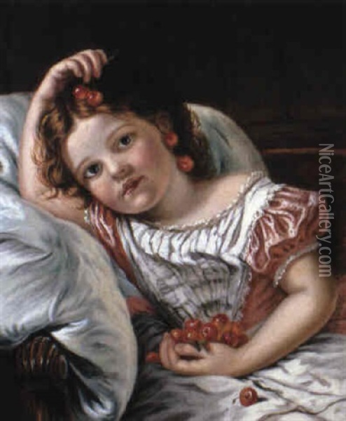 Cherry Ripe Oil Painting - Sophie Anderson