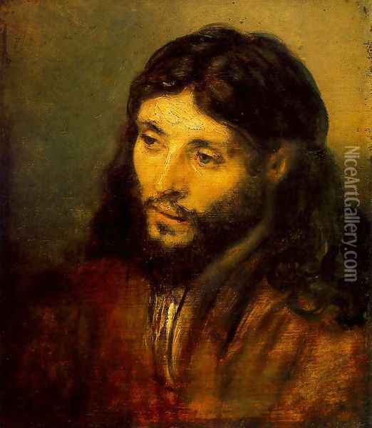 Young Jew as Christ c. 1656 Oil Painting - Rembrandt Van Rijn