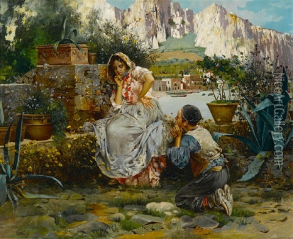 Inamorato Oil Painting - Vincenzo Irolli