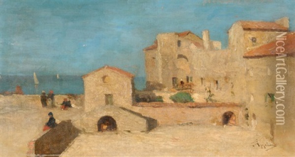 Remparts De Cannes Oil Painting - Adolphe Appian