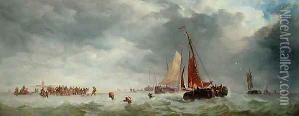 Scheveningen Beach Oil Painting - Alfred Herbert