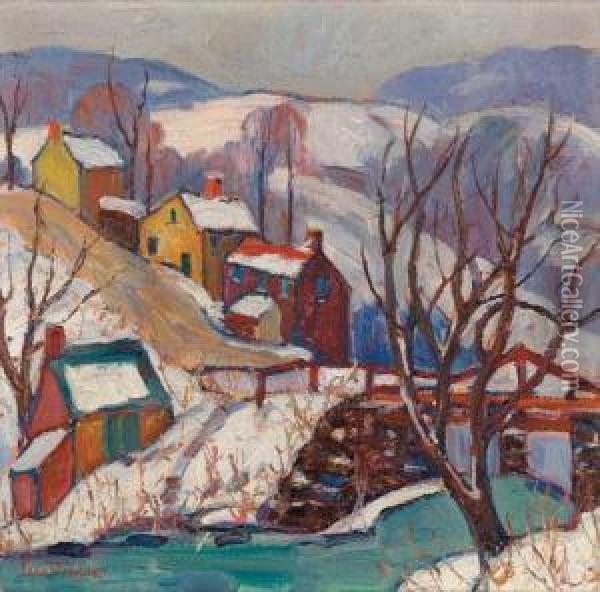 At New Hope, Pa Oil Painting - Fern Isabel Coppedge