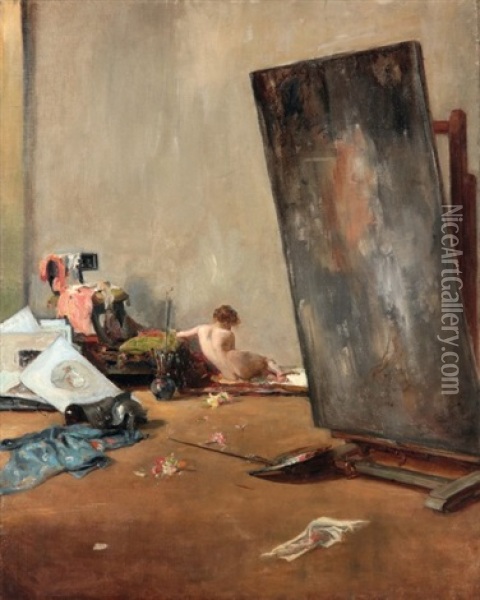 Atelier D'artiste Oil Painting - Frederic Bazille