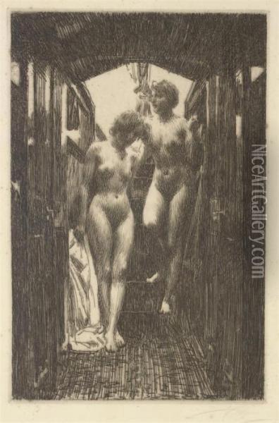 The Cabin (asplund 279) Oil Painting - Anders Zorn