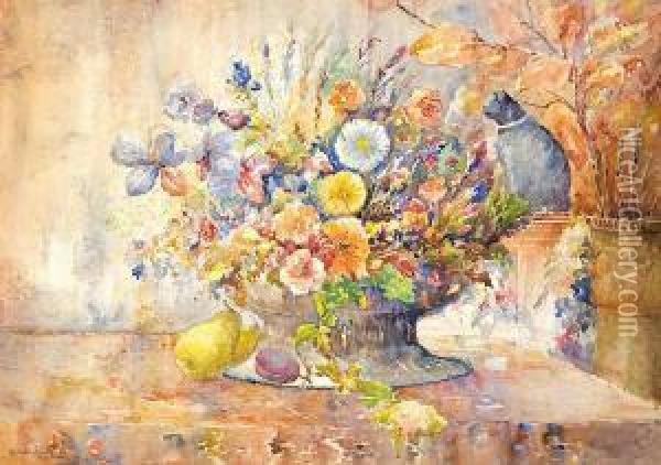 Flowers Oil Painting - Zygmunt Waliszewski