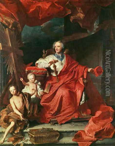 Cardinal de Bouillon Oil Painting - Hyacinthe Rigaud
