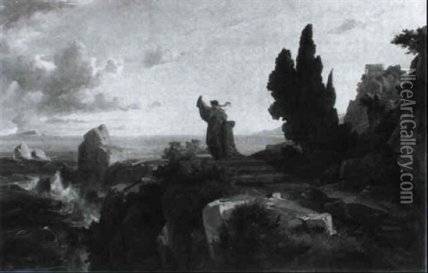 Szene Aus Der Antike Oil Painting - Friedrich Johann C.E. Preller the Elder