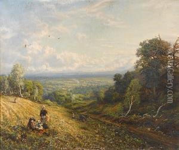 After The Harvest Oil Painting - George William Mote