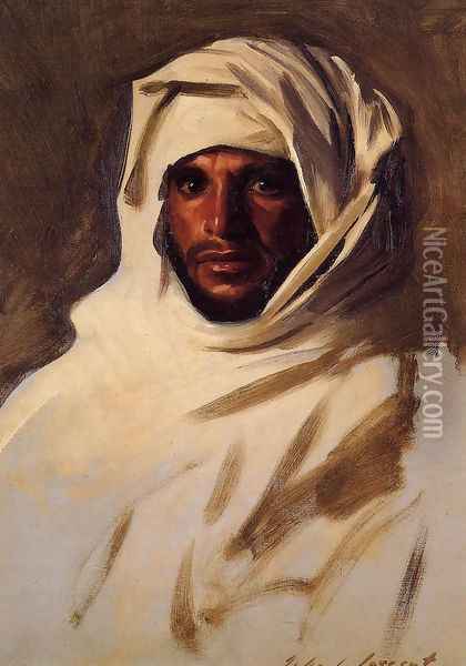 A Bedouin Arab Oil Painting - John Singer Sargent