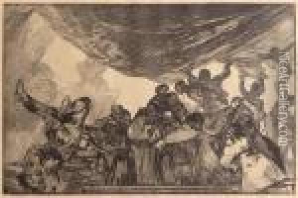 Disparate Claro Oil Painting - Francisco De Goya y Lucientes