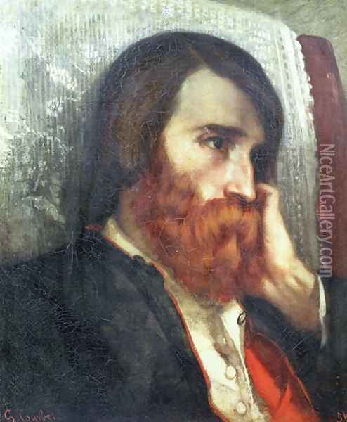 Portrait of Alfred Bruyas Oil Painting - Gustave Courbet