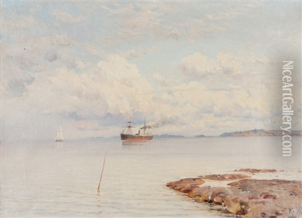 Archipelago Oil Painting - Magnus Hjalmar Munsterhjelm
