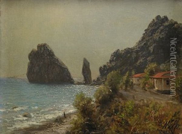 The Rocks Off The Crimean Coast Oil Painting - Lev Felixovich Lagorio