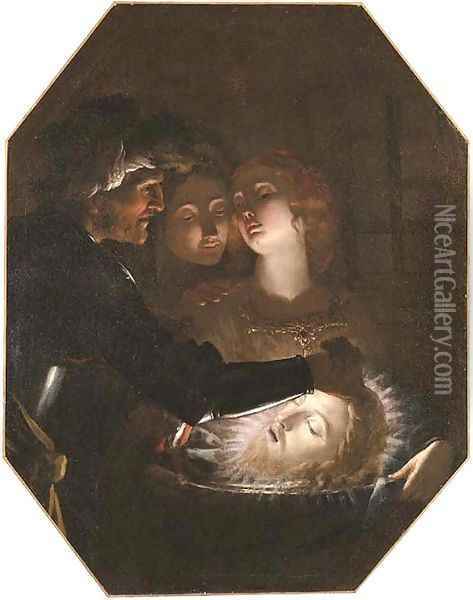 Salome with the head of Saint John the Baptist Oil Painting - Francesco Rustici