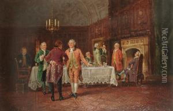 The Council Banquet Oil Painting - John Arthur Lomax