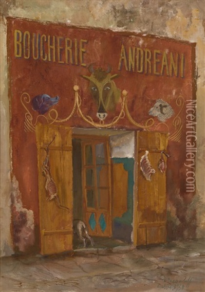 Boucherie Andreani Oil Painting - Alexander Evgenievich Iacovleff