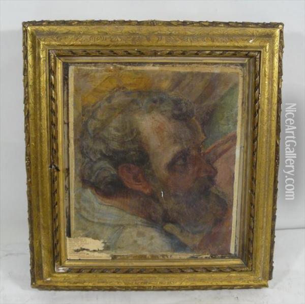 Bearded Male Head Oil Painting - Bartolomeo Neroni