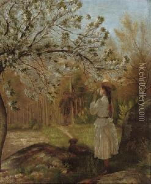The Secret Garden Oil Painting - Jules Octave Triquet