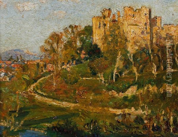 Ludlow Castle Oil Painting - Mark Senior