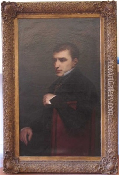 Portrait De Jeune Homme Oil Painting - Ary Scheffer