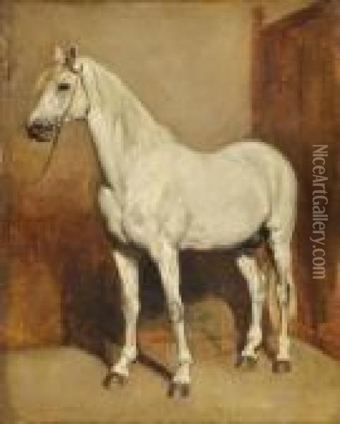 Bakkrat, A Russian Horse Oil Painting - Auguste Raffet