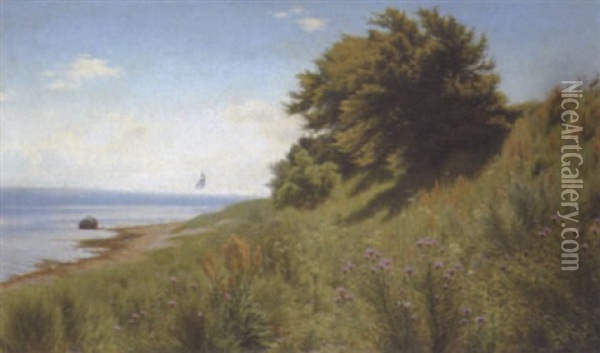 Kalkovnsskoven Ved Holckenhavn, Nyborgfjord Oil Painting - Ludvig Kabell