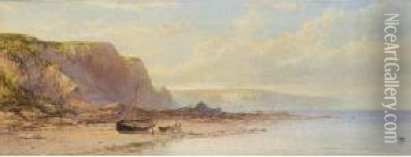 At The Mumbles, South Wales Oil Painting - James George Philp