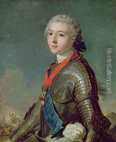 Louis Jean Marie de Bourbon 1725-93 Duke of Penthievre 1743 Oil Painting - Jean-Marc Nattier