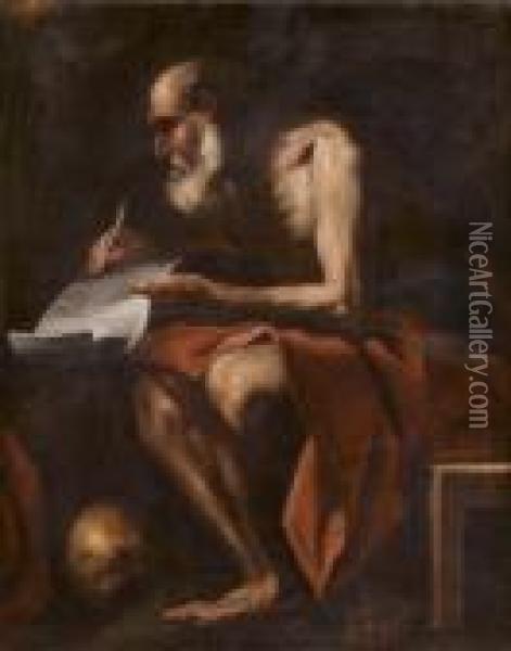Saint Jerome En Priere Oil Painting - Luca Giordano