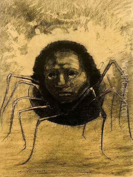 The Crying Spider Oil Painting - Odilon Redon