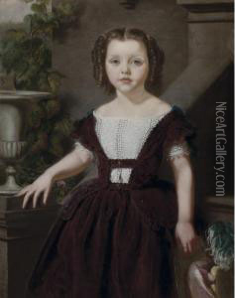 Portrait Of Deborah Taylor Oil Painting - Seymour Joseph Guy