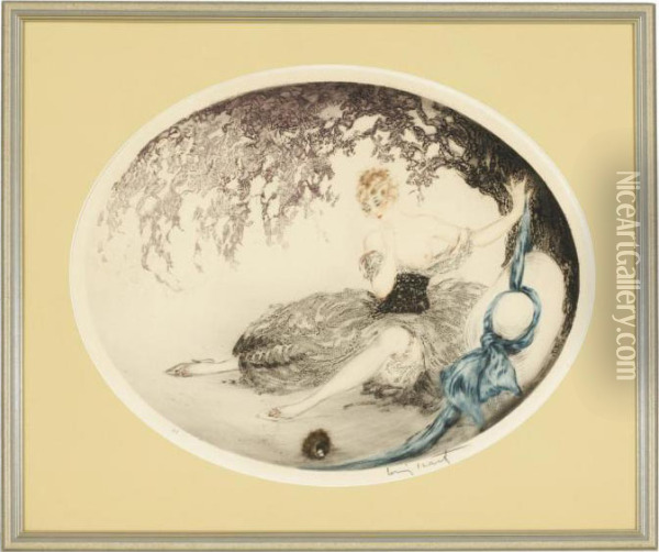 Fallen Nest Oil Painting - Louis Icart