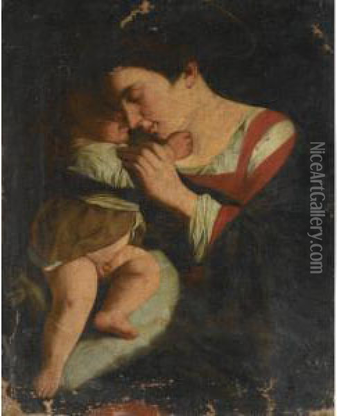 The Madonna And Child Oil Painting - Orazio Gentileschi