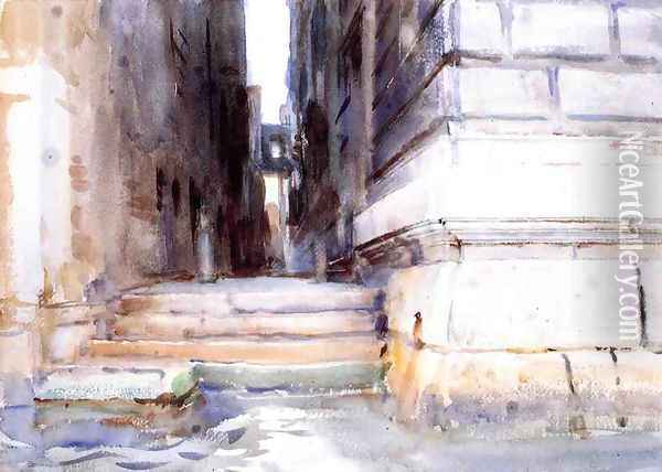 Base of a Palace I Oil Painting - John Singer Sargent