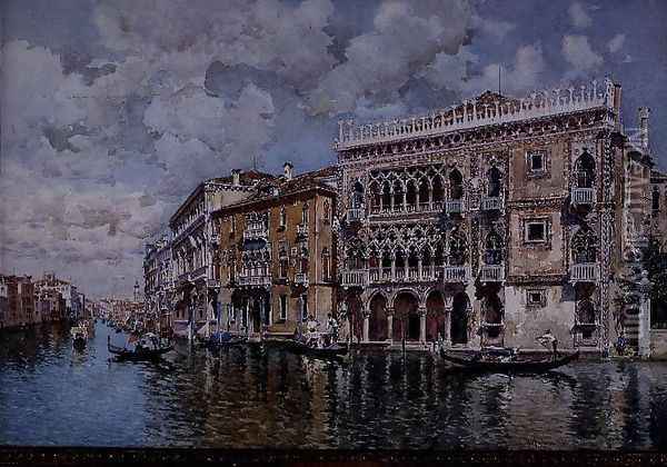 The Ca' d'Oro, Venice Oil Painting - Federico del Campo