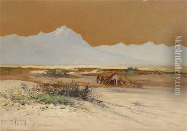 San Jacinto Hills, Southern California Oil Painting - Harvey Otis Young