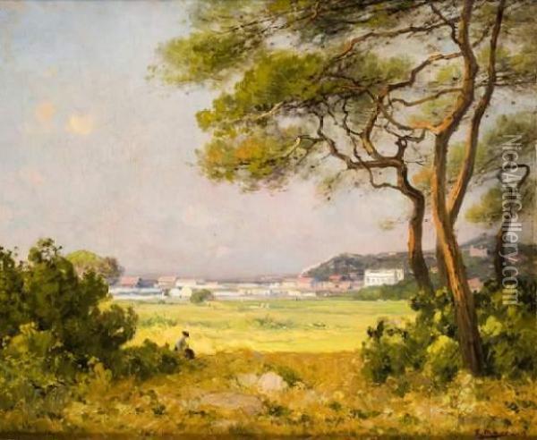Paysage. Oil Painting - Francois Maury