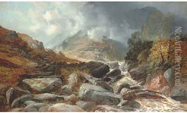 Mist over the Highlands Oil Painting - Clarence Roe