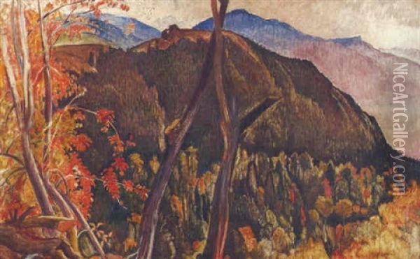 Herbstlandschaft Oil Painting - Ernest Bieler